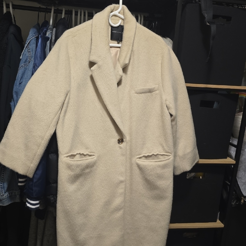 Endless Rose Cream Teddy Jacket Oversized Fit (Express Online Collection.